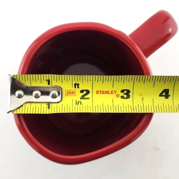 ⭐️2/ $60⭐️ Rae Dunn Artisan Coffee Mug & Topper Red Large Letters I ❤️ TEACHING - Picture 11 of 11